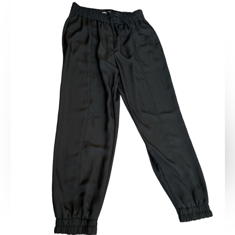 NWOT Zara Black Jogger pants with Elasticated Waistband size‎ M